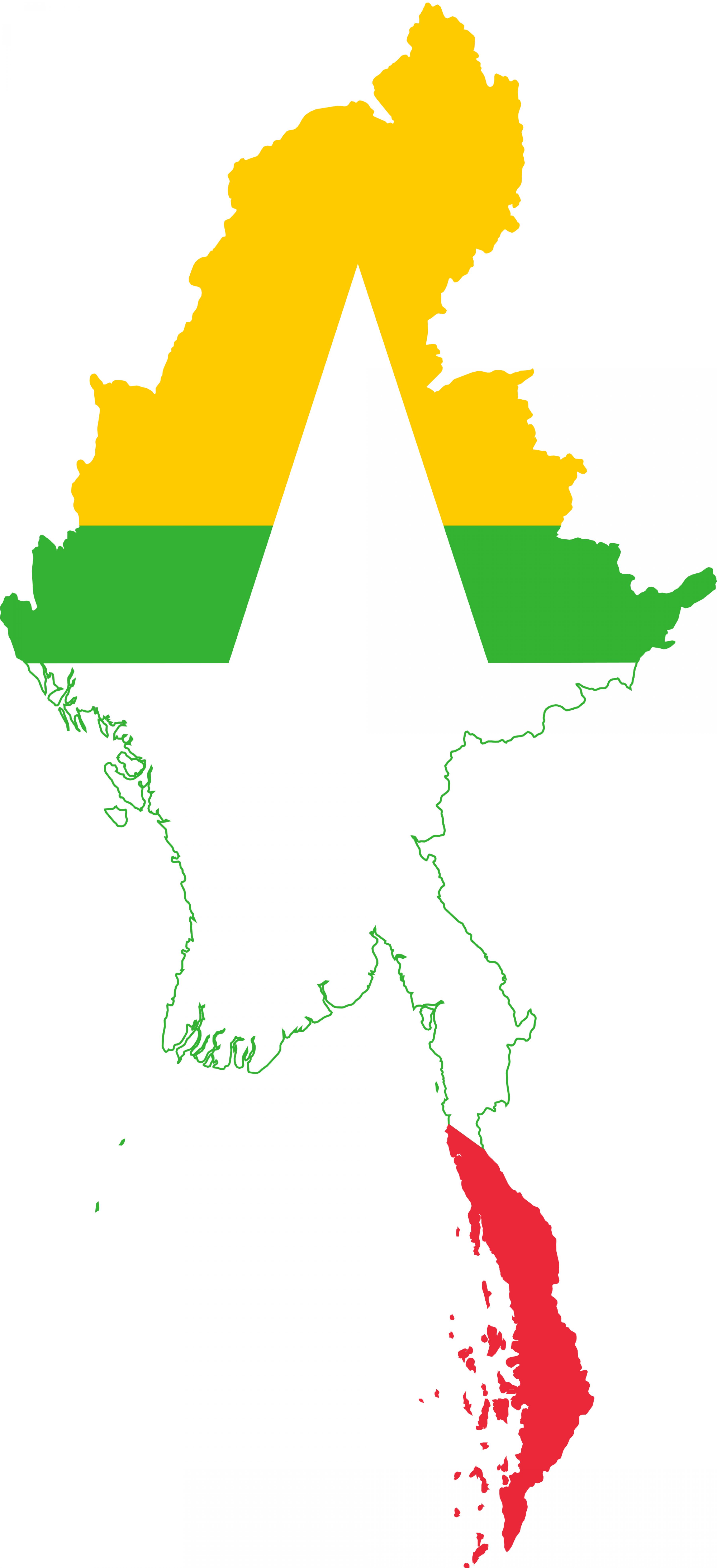 Myanmar Logo - Myanmar map logo - Map of Myanmar logo (South-Eastern Asia - Asia)