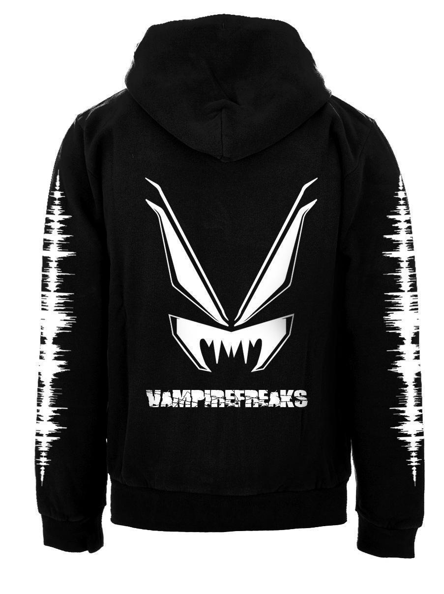 Vampirefreaks Logo - VampireFreaks Logo Zipper Hoodie -