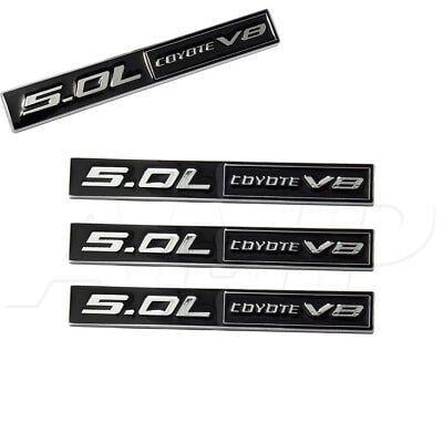 5.0 Logo - (3pc) Mustang GT 5.0 Emblem F150 FX4 Coyote V8 5.0L Decal Badge Gloss Black  | eBay