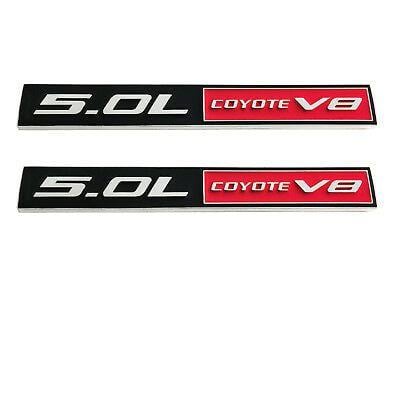 5.0 Logo - 2pc) Mustang GT 5.0 Emblem F150 FX4 Coyote V8 5.0L Decal Badge For Sale