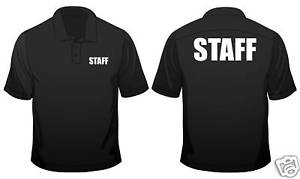 Staff Logo - Details about Staff Logo Bar Club or Shop printed On Polo Mens Loose Fit  Cotton T-Shirt