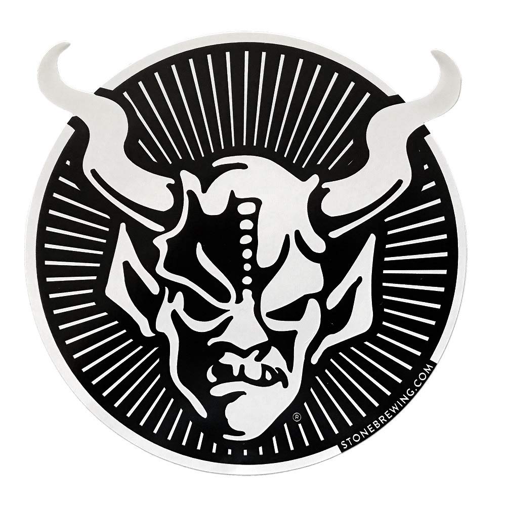 Gargoyle Logo - Amazon.com : Stone Brewing Company XL Circle Gargoyle Logo Sticker