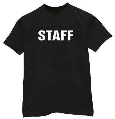 Staff Logo - STAFF logo Concert Events Bartender Bouncer T-shirt free shipping high  quality wholesale new 2018 Summer Fashion cotton Printed T-Shirt