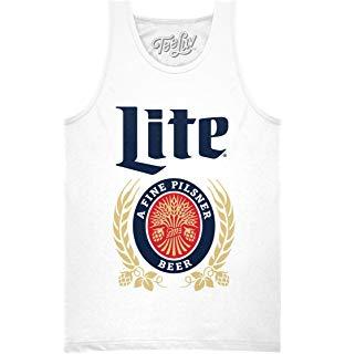 Lite Logo - Miller Men's Can Button Up Woven Shirt with Logo Pattern at Amazon ...