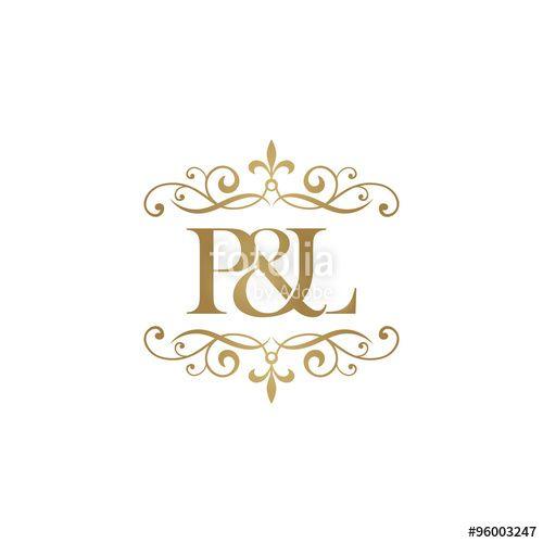 P&L Logo - P&L Initial logo. Ornament ampersand monogram golden logo
