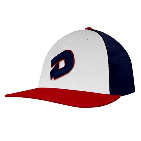 Dimarini Logo - DeMarini D Logo Baseball/Softball Flex-Fit Trucker Hat - White/Red/Navy -  S/M