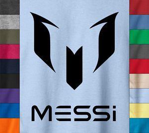 Argentina Logo - Details About MESSI Logo T Shirt Argentina FC Barcelona Lionel Gear Jersey Ringspun Cotton Tee