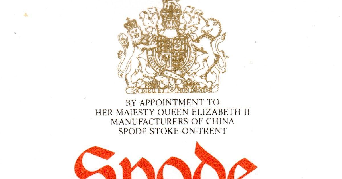 Spode Logo - Spode History: Royal Warrants