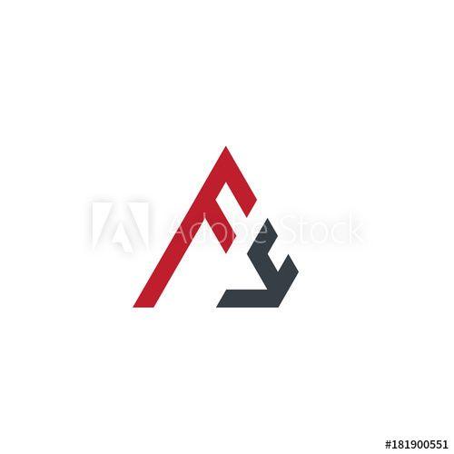 FY Logo - Initial Letter FY Linked Triangle Design Logo this stock
