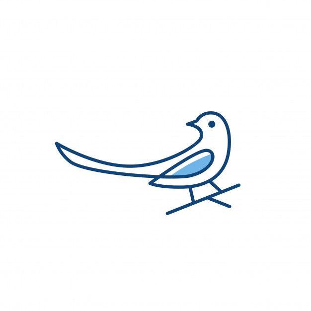 Pega Logo - Pega pássaro logo vector icon ilustração | Baixar vetores Premium