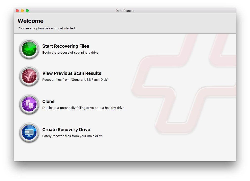 Recovering Logo - Data Rescue 5 for Mac