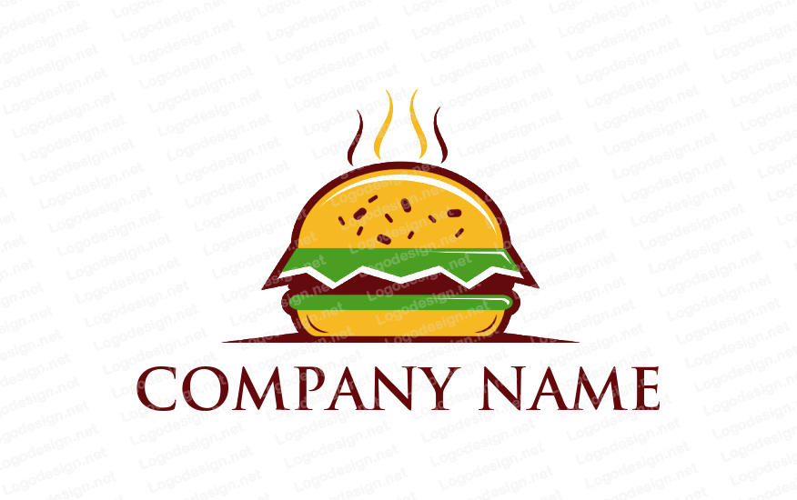 Lettuce Logo - smoking burger with lettuce | Logo Template by LogoDesign.net