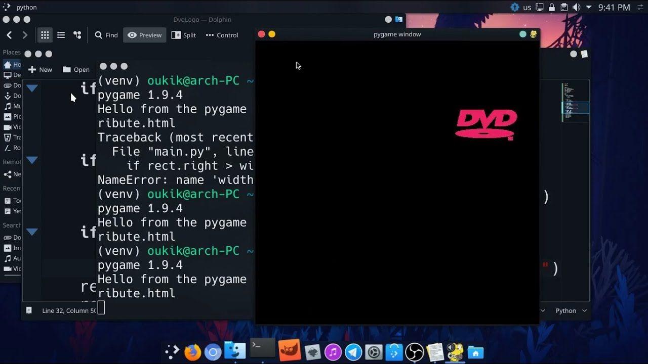 Pygame Logo - Making a bouncing DVD logo in Python and Pygame CAUSE WHY NOT - YouTube