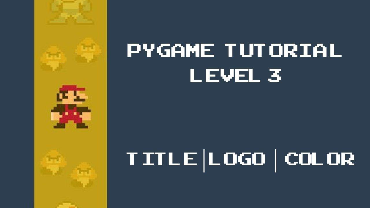 Pygame Logo - Pygame Tutorial - 3 - Changing the Title, Logo and Background color ...