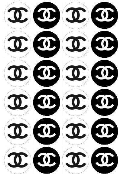 Chanel Logo - 24 X CC CHANEL Logo DESIGNER Fahion Edible Image Cupcake Toppers Pre ...