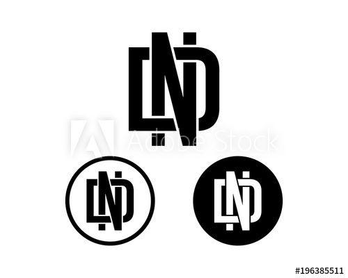 DN Logo - Initial Name Letter ND or DN Sign Symbol Icon Flat Logo Vector Set