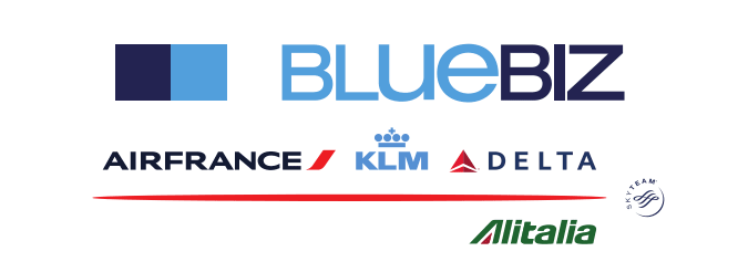 BlueBiz Logo - Flying KLM, Air France or Delta? Get £50 Bluebiz Credit