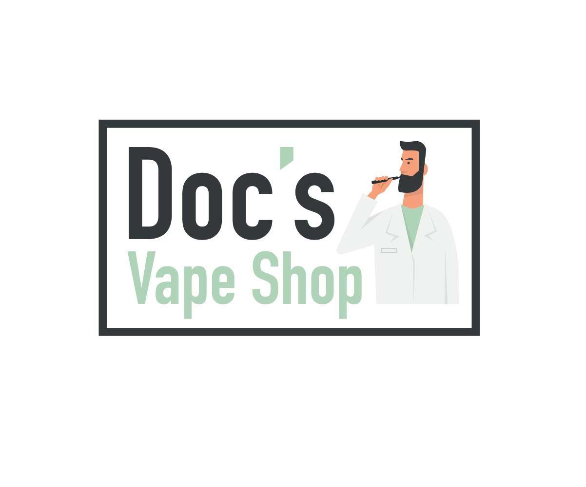 Doc Logo - Bold, Serious, Retail Logo Design for Doc's Vape Shop