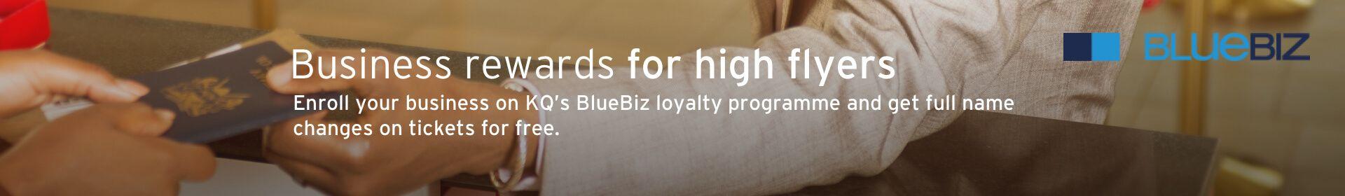 BlueBiz Logo - Register for Blue Biz Loyalty Program - Kenya Airways