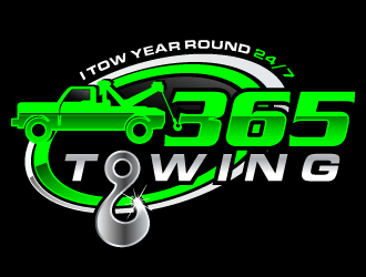 Towing Logo - 365 towing logo design - 48HoursLogo.com