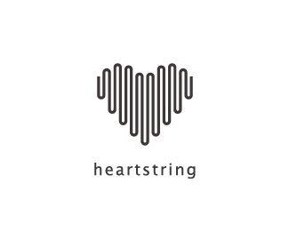 String Logo - heartstring Designed