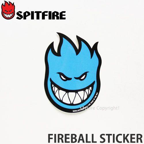 BlueBiz Logo - Spitfire fireball sticker medium skateboard Spitfire seal logo deck color  bluebiz size: 15 cm x 11 cm
