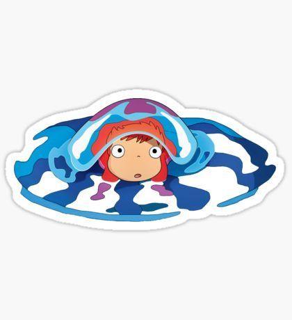 Ponyo Logo - Ponyo Stickers in 2019 | Stickers | Stickers, Logo sticker, Laptop ...