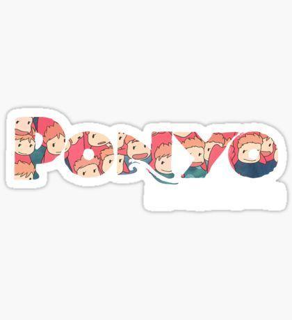 Ponyo Logo - Ponyo Stickers in 2019 | Stickers | Logo sticker, Stickers, Logos