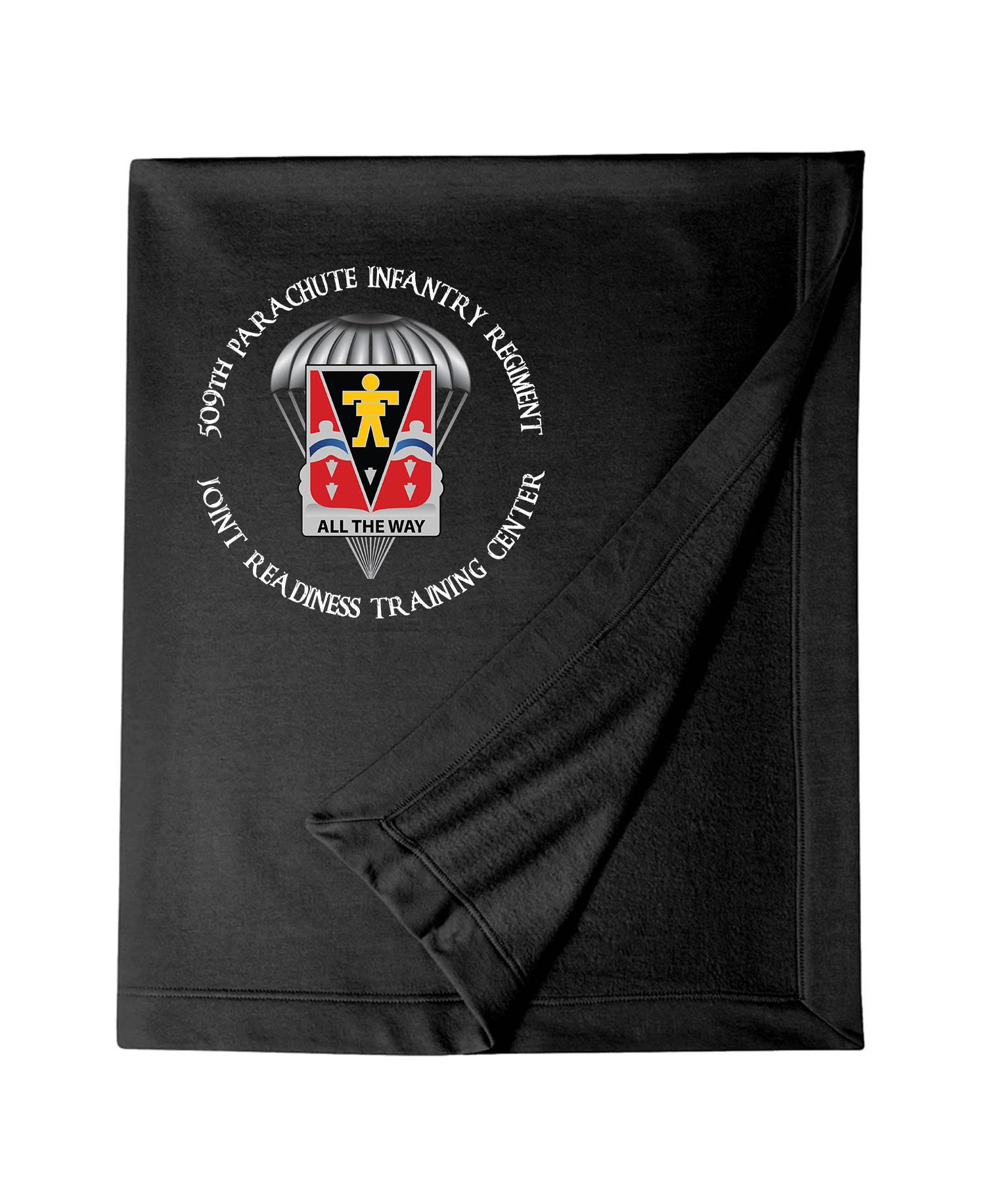 JRTC Logo - 509th Parachute Infantry JRTC Embroidered Blanket-6915
