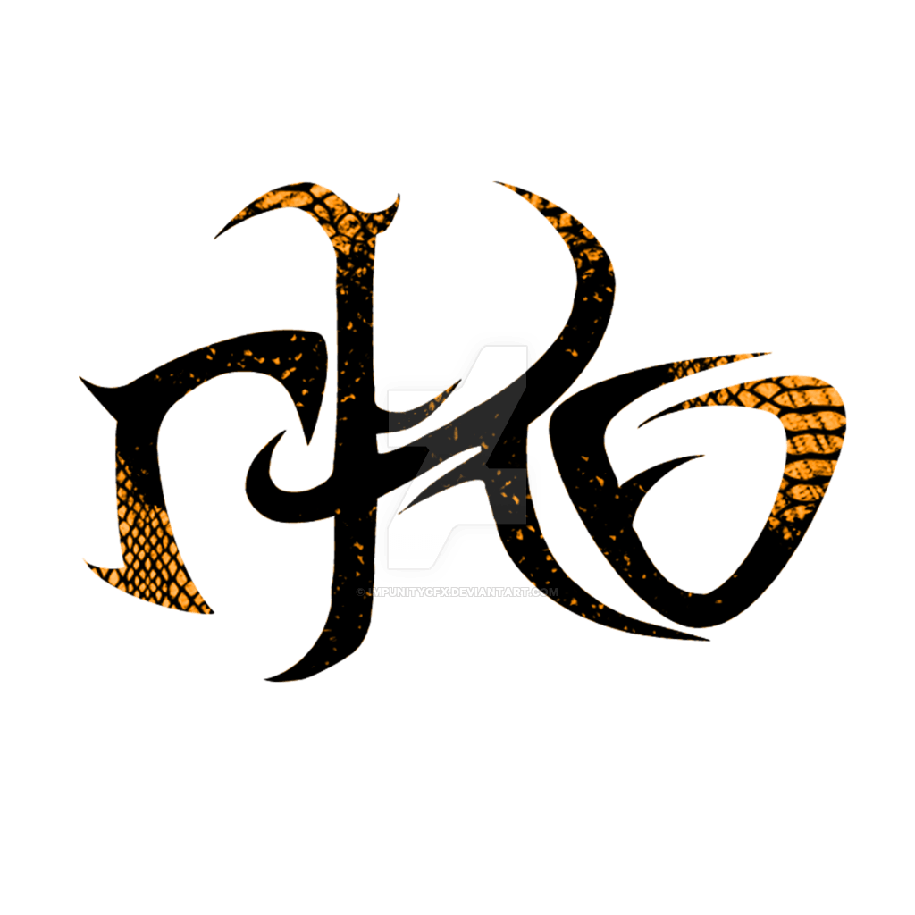 Randy Logo - Randy Orton custom RKO Logo (Orange snakeskin)