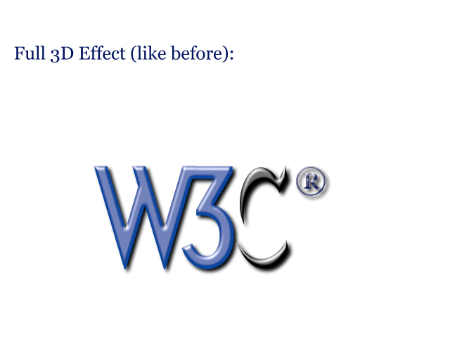 W3C Logo - 2D Web Graphics: SVG: Filter examples on W3C Logo