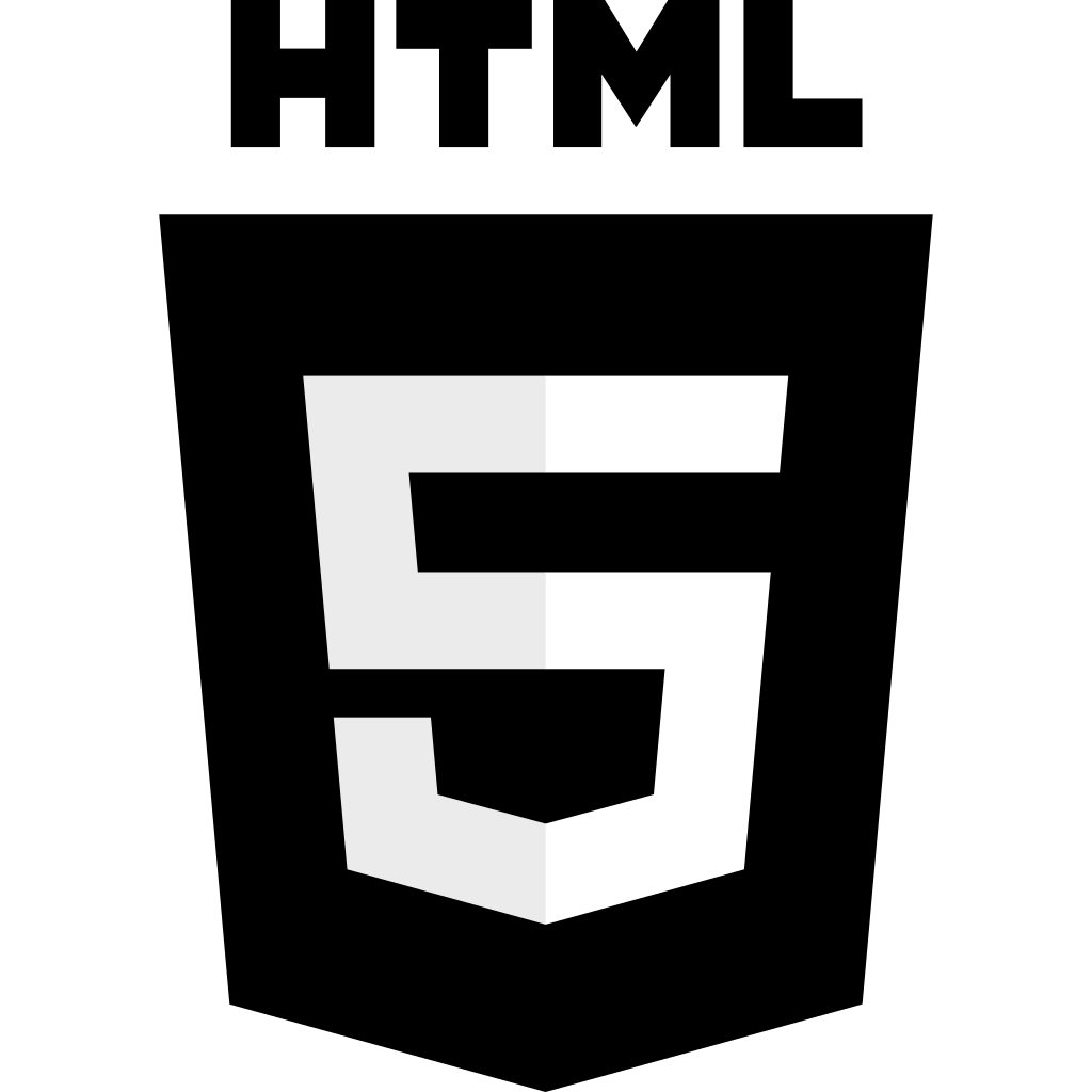W3C Logo - File:HTML5 logo black.svg - Wikimedia Commons