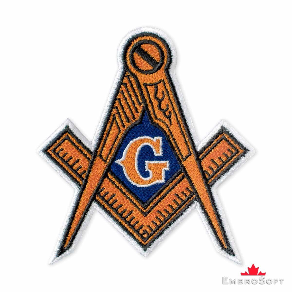 Masonic Logo - Masonic Logo Embroidered Patch (3.5 × 3.8)