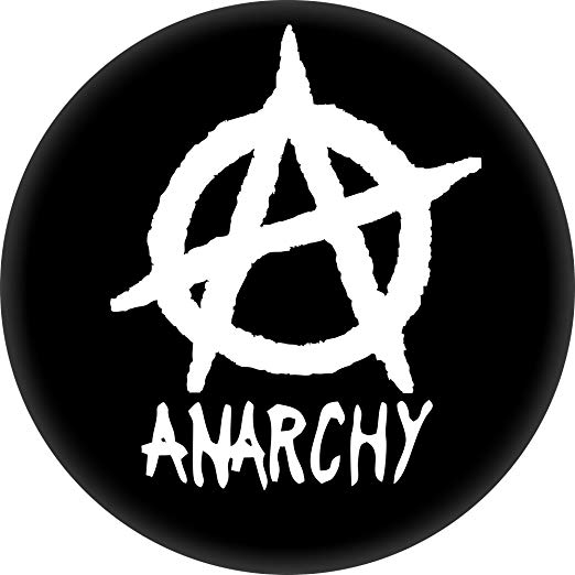 Anarchy Logo - Anarchy (White on Black).25 Button