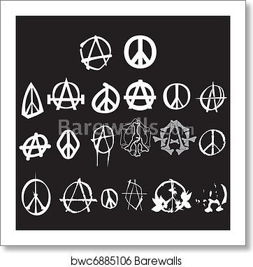 Anarchy Logo - Anarchy logo art print poster