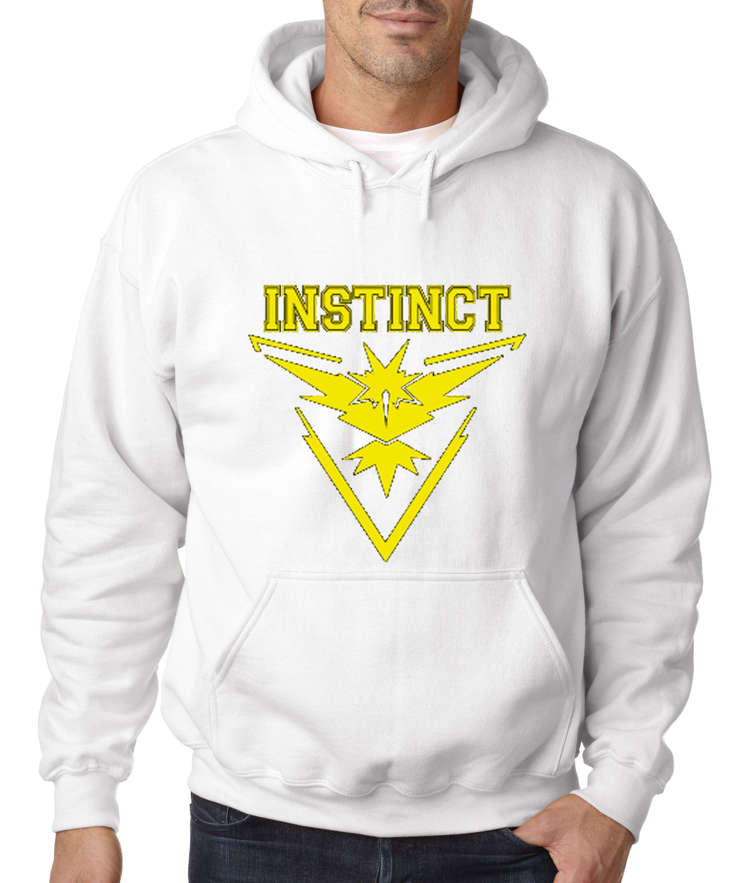 Zapdos Logo - Hoodie Pokemon Go Team Instinct Emblem Logo Zapdos Sweatshirt