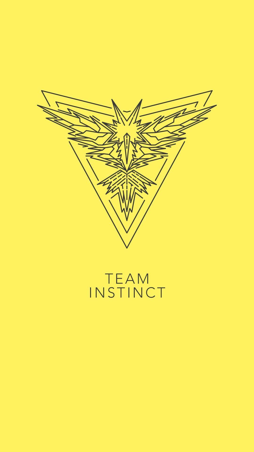 Zapdos Logo - Team Instinct, PoGo, Pokemon Go, Yellow, Zapdos, phone wallpaper