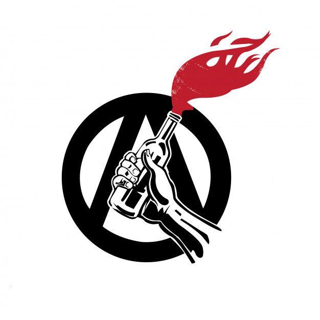 Anarchy Logo - Molotov bom anarchy logo Vector