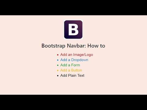 Bootstrap Logo - Bootstrap Navbar: Add a logo, dropdown, button, form and plain text