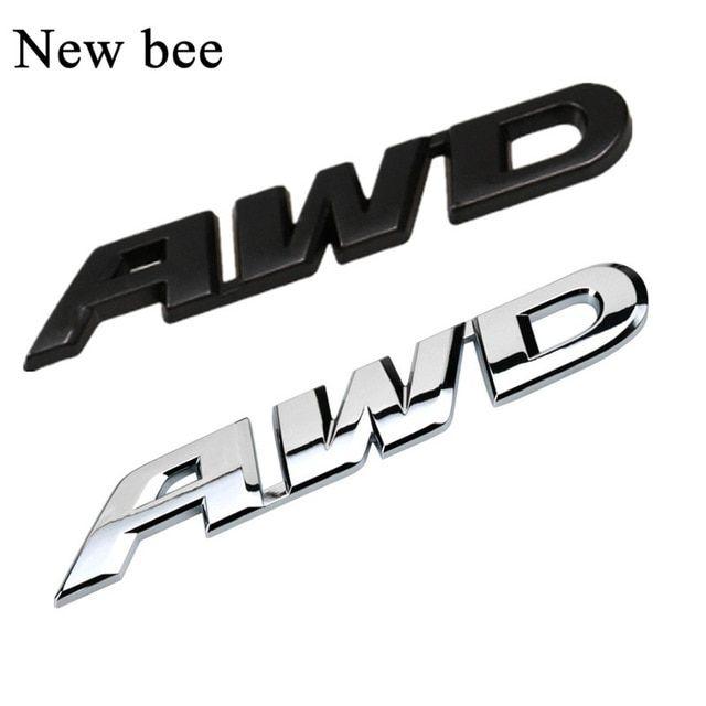 AWD Logo - US $1.48 49% OFF|Newbee 3D Car Styling Chrome Metal Sticker AWD Emblem 4WD  Badge Logo Tail Fender Decal for Toyota Impreza Honda 4X4 Off Road SUV-in  ...