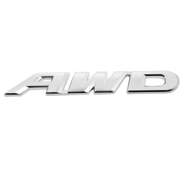 AWD Logo - US $4.99 |Silver Metal Style Car Stickers Aluminum Emblem Trunk Badge AWD  Logo For Volvo Ford Jeep Nissan Porsche Subaru Toyota BMW-in Car Stickers  ...