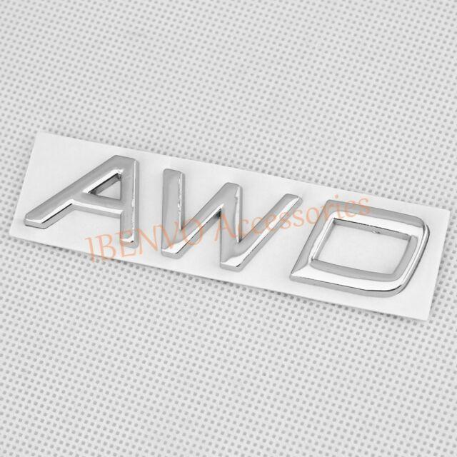 AWD Logo - 3d Silver Chrome AWD Logo Vehicle All-wheel-drive System Emblem Badge  Decoration