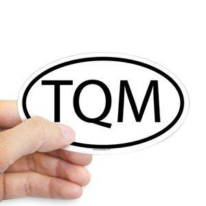 TQM Logo - TQM Oval Sticker