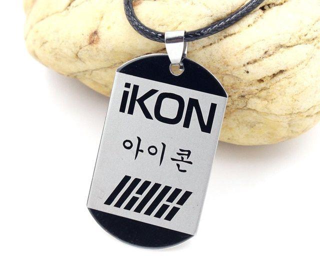 Ikon Logo - US $9.17 22% OFF|iKON kpop Hot students surrounding the star jewelry  wholesale popular Korean Star Necklace iKON logo k pop k pop Accessories on  ...