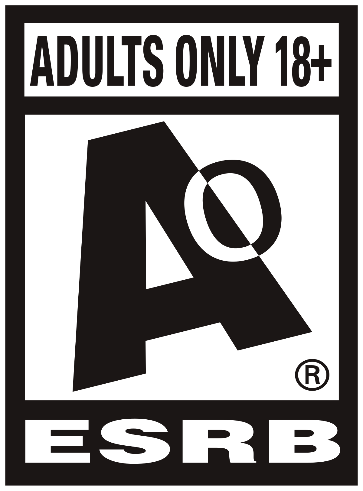 ESRB Logo - List Of AO Rated Video Games