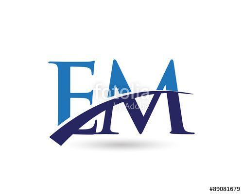 Em Logo - EM Logo Letter Swoosh Stock Image And Royalty Free Vector Files