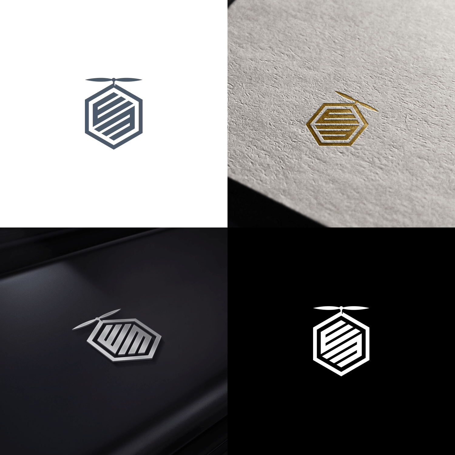 Em Logo - Elegant, Playful, Business Logo Design for EM with quadcopter ...