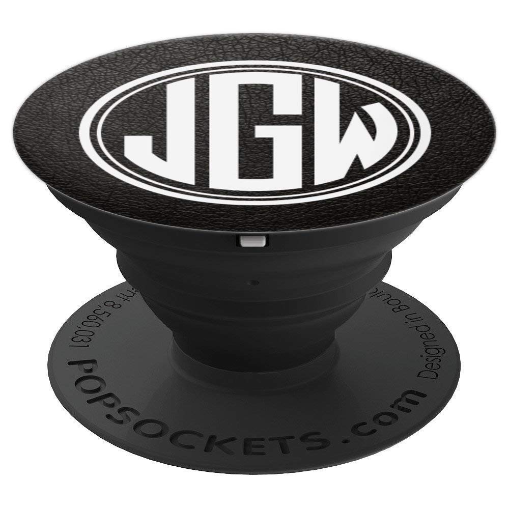 Jwg Logo - JGW Monogram Pop Socket Initials JGW or JWG on Black