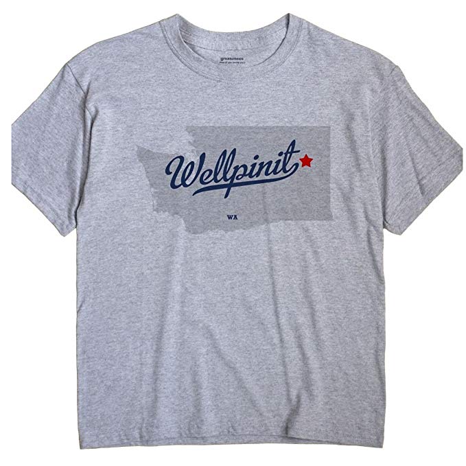 Wellpinit Logo - Amazon.com: GreatCitees Wellpinit Washington WA MAP Unisex Souvenir ...