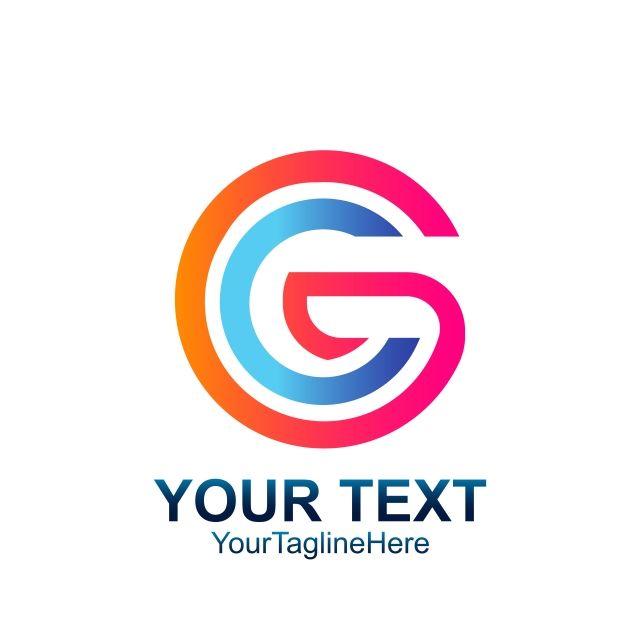 GC Logo - Initial letter CG or GC logo template colorfull design Template